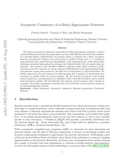 Asymptotic Consistency of $α-$Rényi-Approximate Posteriors
