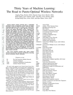 Thirty Years of Machine Learning: The Road to Pareto-Optimal Wireless
  Networks