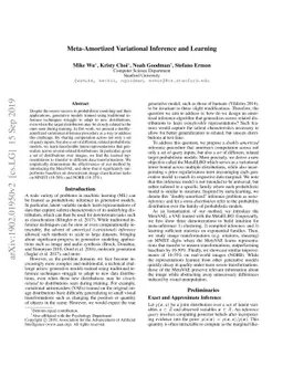 Meta-Amortized Variational Inference and Learning