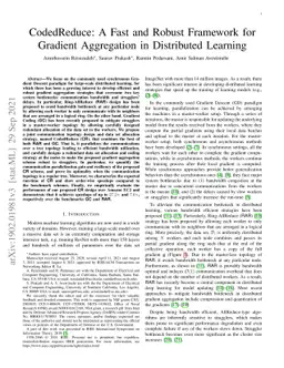 CodedReduce: A Fast and Robust Framework for Gradient Aggregation in
  Distributed Learning