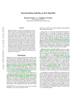 Neural Fictitious Self-Play on ELF Mini-RTS