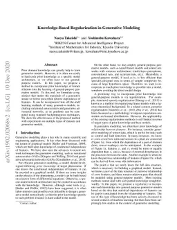 Knowledge-Based Regularization in Generative Modeling