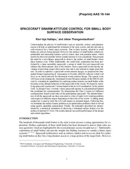 Spacecraft Swarm Attitude Control for Small Body Surface Observation