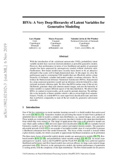 BIVA: A Very Deep Hierarchy of Latent Variables for Generative Modeling