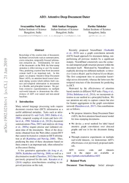 AD3: Attentive Deep Document Dater
