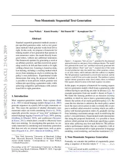 Non-Monotonic Sequential Text Generation