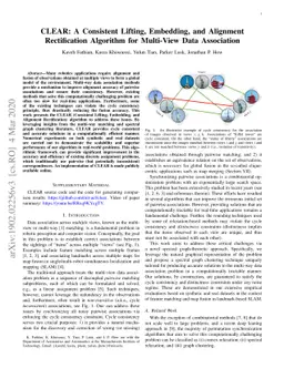 CLEAR: A Consistent Lifting, Embedding, and Alignment Rectification
  Algorithm for Multi-View Data Association