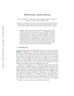 Diffeomorphic Medial Modeling