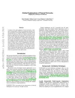 Global Explanations of Neural Networks: Mapping the Landscape of
  Predictions