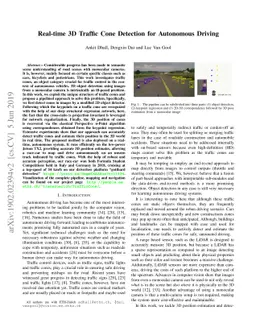 Real-time 3D Traffic Cone Detection for Autonomous Driving