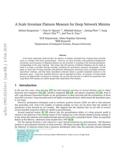 A Scale Invariant Flatness Measure for Deep Network Minima