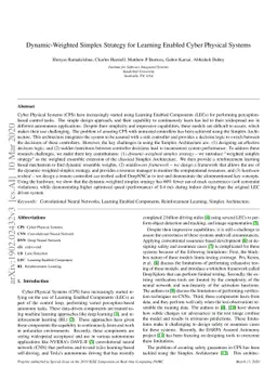 Dynamic-Weighted Simplex Strategy for Learning Enabled Cyber Physical
  Systems