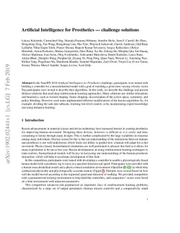 Artificial Intelligence for Prosthetics - challenge solutions