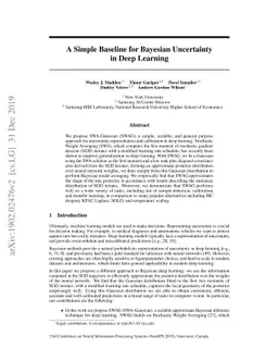 A Simple Baseline for Bayesian Uncertainty in Deep Learning