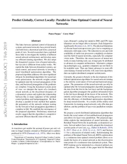 Predict Globally, Correct Locally: Parallel-in-Time Optimal Control of
  Neural Networks