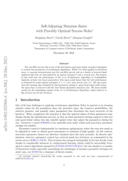 Self-Adjusting Mutation Rates with Provably Optimal Success Rules