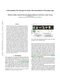 Understanding Chat Messages for Sticker Recommendation in Messaging Apps