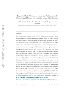 Impact of Fully Connected Layers on Performance of Convolutional Neural
  Networks for Image Classification