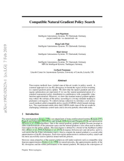 Compatible Natural Gradient Policy Search