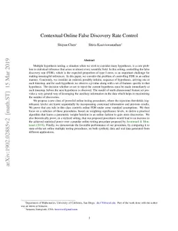 Contextual Online False Discovery Rate Control