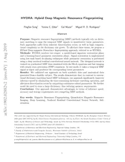 HYDRA: Hybrid Deep Magnetic Resonance Fingerprinting