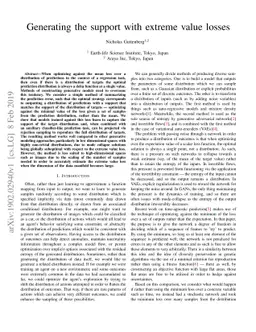 Generating the support with extreme value losses