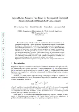 Beyond Least-Squares: Fast Rates for Regularized Empirical Risk
  Minimization through Self-Concordance