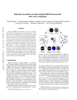 Reducing Uncertainty in Undersampled MRI Reconstruction with Active
  Acquisition