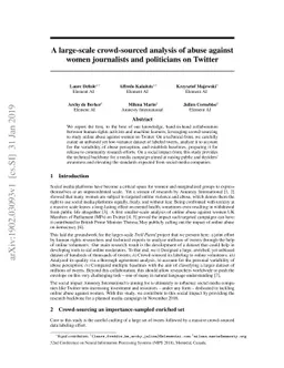 A large-scale crowdsourced analysis of abuse against women journalists
  and politicians on Twitter