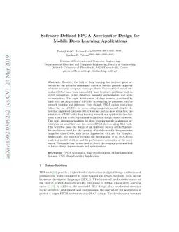 Software-Defined FPGA Accelerator Design for Mobile Deep Learning
  Applications