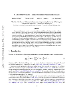 A Smoother Way to Train Structured Prediction Models
