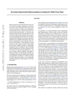 Invariant-equivariant representation learning for multi-class data