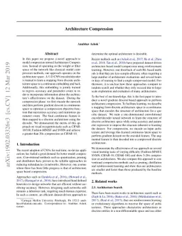 Architecture Compression