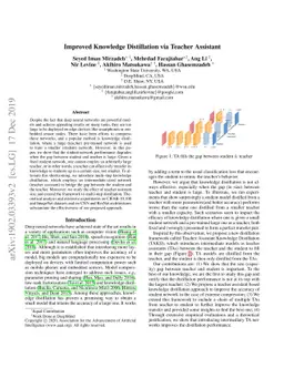 Improved Knowledge Distillation via Teacher Assistant