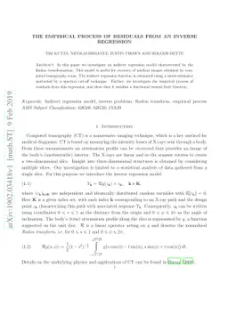 The empirical process of residuals from an inverse regression
