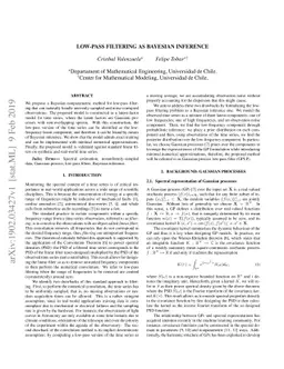 Low-pass filtering as Bayesian inference