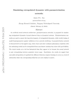 Simulating extrapolated dynamics with parameterization networks
