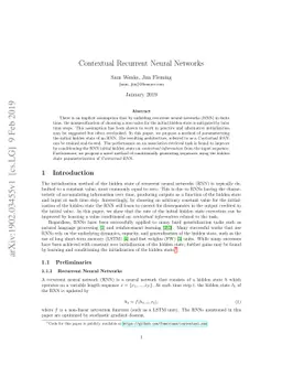 Contextual Recurrent Neural Networks