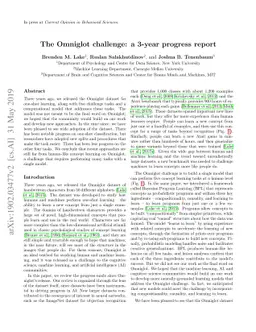 The Omniglot challenge: a 3-year progress report