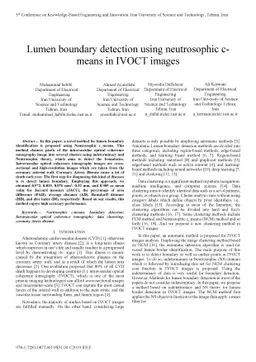 Lumen boundary detection using neutrosophic c-means in IVOCT images