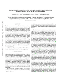 Facial Micro-Expression Spotting and Recognition using Time Contrasted
  Feature with Visual Memory