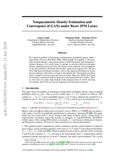 Nonparametric Density Estimation & Convergence Rates for GANs under
  Besov IPM Losses