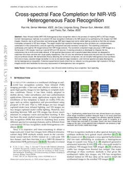 Cross-spectral Face Completion for NIR-VIS Heterogeneous Face
  Recognition