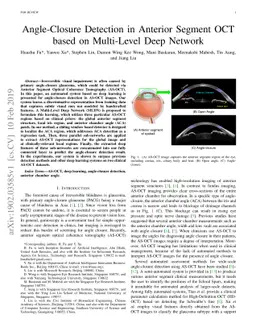 Angle-Closure Detection in Anterior Segment OCT based on Multi-Level
  Deep Network