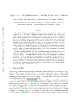 Exploration of High-Dimensional Grids by Finite State Machines