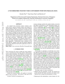 A Vocoder-free WaveNet Voice Conversion with Non-Parallel Data