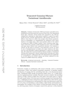 Truncated Gaussian-Mixture Variational AutoEncoder