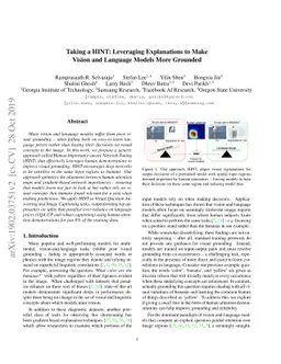 Taking a HINT: Leveraging Explanations to Make Vision and Language
  Models More Grounded