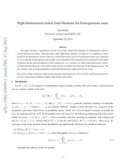 High-dimensional central limit theorems for homogeneous sums