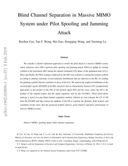 Blind Channel Separation in Massive MIMO System under Pilot Spoofing and
  Jamming Attack